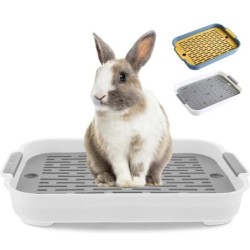 1 Stück Kaninchentoilette Kleine Haustiertoilette Bunnie Corner Toilettenbox für Frettchen Hamster Drachen Katze Meerschweinc