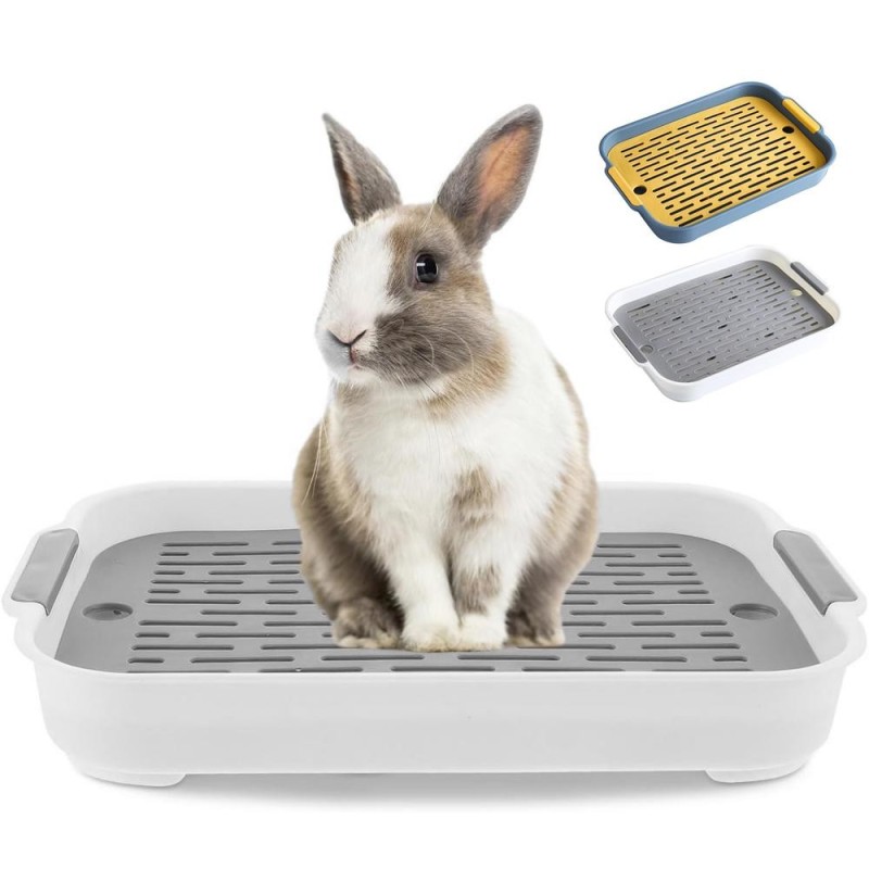 1 Stück Kaninchentoilette Kleine Haustiertoilette Bunnie Corner Toilettenbox für Frettchen Hamster Drachen Katze Meerschweinc