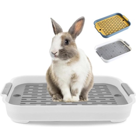 1 Stück Kaninchentoilette Kleine Haustiertoilette Bunnie Corner Toilettenbox für Frettchen Hamster Drachen Katze Meerschweinc