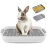 1 Stück Kaninchentoilette Kleine Haustiertoilette Bunnie Corner Toilettenbox für Frettchen Hamster Drachen Katze Meerschweinc