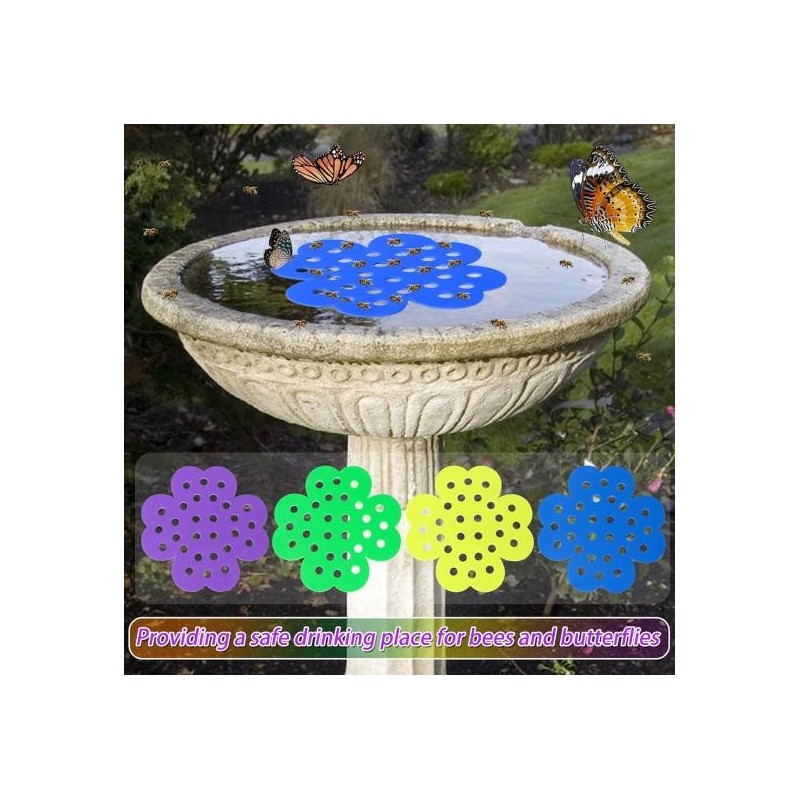 Schwimmende Bieneninsel, Gartenbienen-Trinkschale, blumenförmige Bienen- und Schmetterlings-Wasserstation für die Außendekora