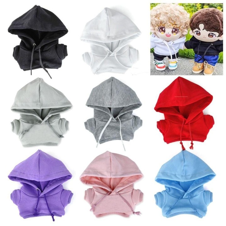 Modische Kleidung für 1/12 BJD Puppen Top Hoodies für 15cm/20cm Baumwollpuppen Sweatshirt Outfits 1/11 1/12 OB11 Puppenzubehö