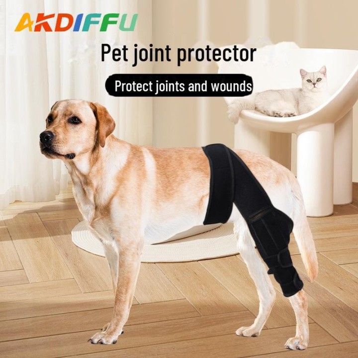 Knieschützer für Hunde: Schutzhülle zum Schutz vor Lecken und Beißen der Hinterbeine single pack, S schwarz