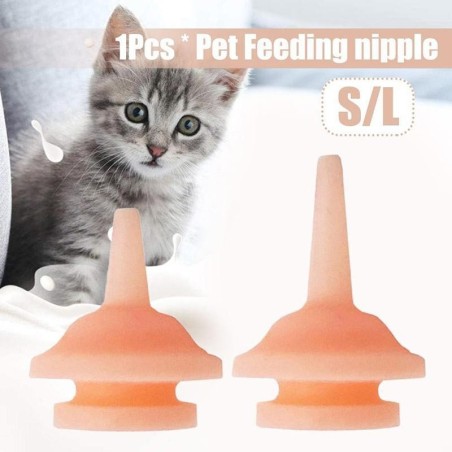 1 Stücke Universal Pet Fütterung Nippel Mini Katze Silikon Fütterung Schnuller Für Neugeborene Kätzchen Welpen Kaninchen Klei