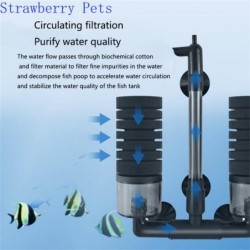 Schwammfilter Teleskop-Design Mehrfachfilterfilter Baumwoll-ABS-Filter und Zubehör Aquariumfilter Schnelle Sauerstoffversorgu