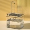 Katzentrinkbrunnen, automatischer Filter, transparenter Katzentrinker, elektrischer USB-Stummschaltungs-Umwälzfiltertrinker f