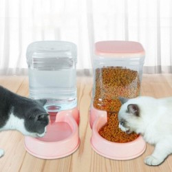 Abnehmbarer, langlebiger automatischer Futterspender für Hunde, Wasserspender für Katzen, Trinknapf für Hunde grey-feeder
