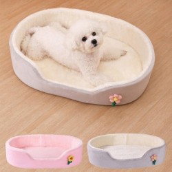 Hundebett für kleine Hunde, Hundehütte, Blumen-Katzenbett, Zaunform, Haustierhaus, hochelastischer Hundekorb, verdickter Katz