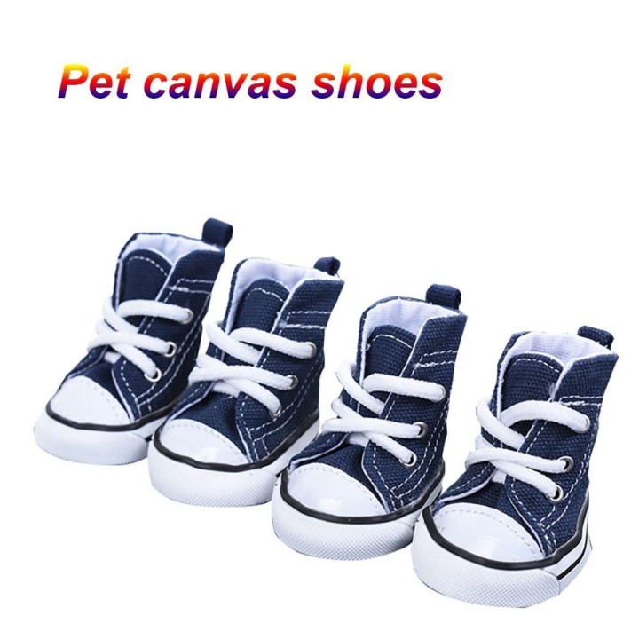 4 Teile/satz Haustier Schuhe Kreative mit Einstellbare Kordelzug Leinwand Pet Supplies Atmungsaktive Niedlichen Welpen Hausti