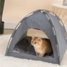 Hundehütte Katzenhaus Haustiernest Sitzkissen Zelt Erfrischendes und atmungsaktives halbgeschlossenes Vierjahreszeitenzubehör