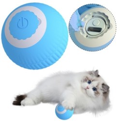 Elektrisches Katzenballspielzeug, wiederaufladbar über USB, intelligentes interaktives Katzenspielzeug, selbstrotierender ABS