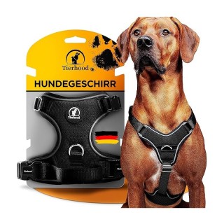 Tierhood Hundegeschirr schwarz XL