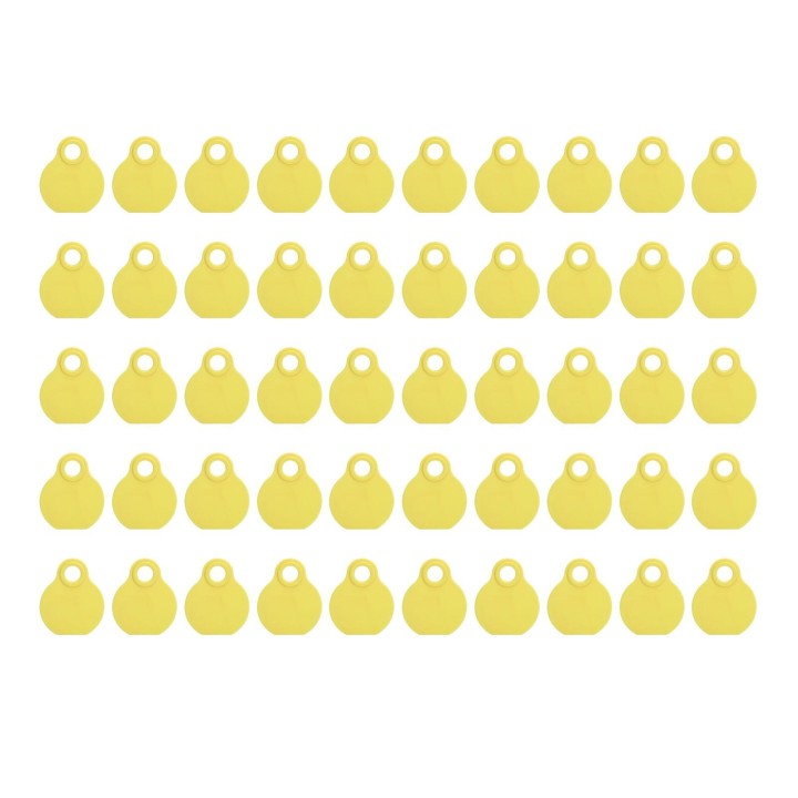 50 Stück Viehhalsmarken TPU Hohe Haltbarkeit Flexibilität QR-Code Blank ID-Tag für Rinderfarm