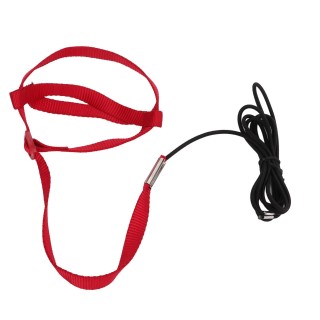 Vogelleine, bissfest, verstellbar, für Papageien, zum Fliegen, Trainingsseil für Spaziergänge, Partys, Rot, L L rot