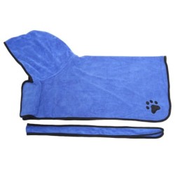 Fiber Pet Water Absorbent Bademantel Hund Tragbare Kapuze Trocknen Badetuch mit BeltXL XL