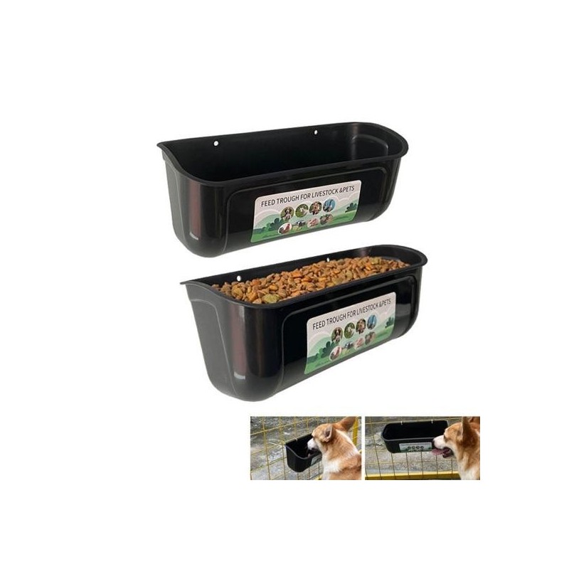 Huhn Feeder Durable Geflügel Lebensmittel Dispenser Hängen Ente Huhn Gans Fütterung Trog für Hause schwarz