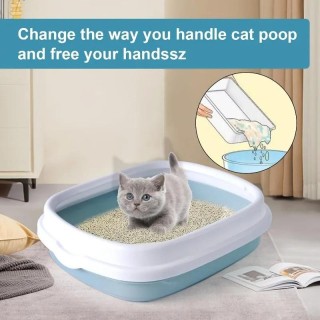 Katzentoilette, tragbare Katzentoilette, Bettpfanne mit Streusiebschaufel, abnehmbare Katzentoilette, Haustierreinigungsprodu
