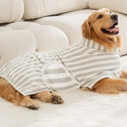 Bademantel für Hunde, super saugfähig, verdickt, schnelltrocknend, Badetuch für Haustiere, Badezubehör für Hunde der Größen L