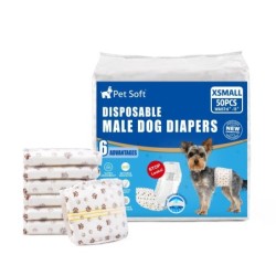 Windelgürtel für Hunde, für Jungen, NEUES Design mit Pipi-Indikator, hochsaugfähig, Windelkleidung, Pipi-Prävention, Pflege ä