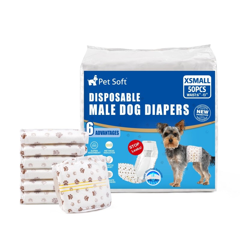 Windelgürtel für Hunde, für Jungen, NEUES Design mit Pipi-Indikator, hochsaugfähig, Windelkleidung, Pipi-Prävention, Pflege ä