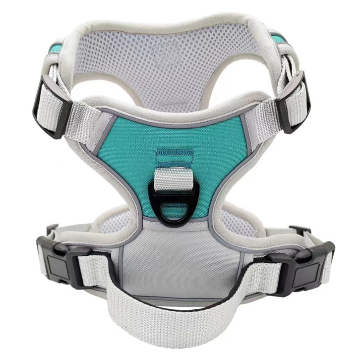 Hundegeschirr Hundegeschirr Stilvolles Haustiergeschirr Hundebrustgurt Oxford kann angepasst werden Hundebrust hat 4 Metallgu