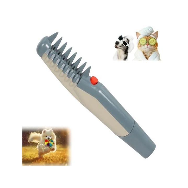 Elektrischer Fellpflegekamm für Haustiere, Hundehaarschneider, Enthaarungsbürste, Tierhaarknotenentferner für lang- und kurzh