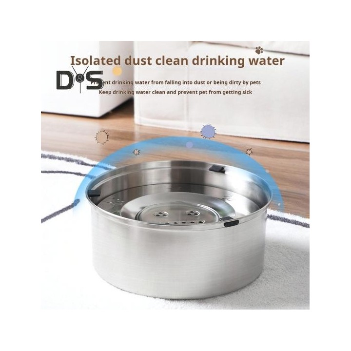 3 l/1 l Hundewassernapf, Edelstahl, langsame Fütterung, auslaufsicher, Wasserspender für Haustiere mit großer Kapazität, für