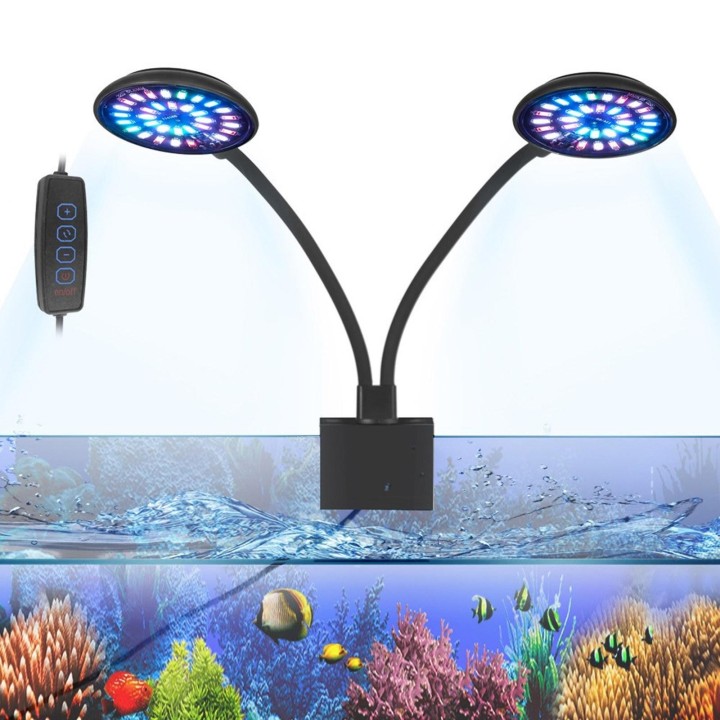 LED-Licht für Aquarien, 6/7 W LED für kleine Aquarien, zum Anklipsen, Licht für Aquarien mit Clip, einstellbare Lichtfarbe 1