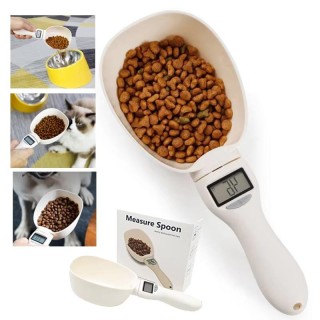 Tierfutterwaage, Präzisionswaage, elektronische Lebensmittelwaage, Katzen- und Hundefutterbehälter, Messlöffel, Anzeige von G