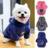 Fein verarbeiteter Haustier-Pullover, hübsche, weiche Textur, winddichtes Hunde-Kapuzen-Outfit M grau