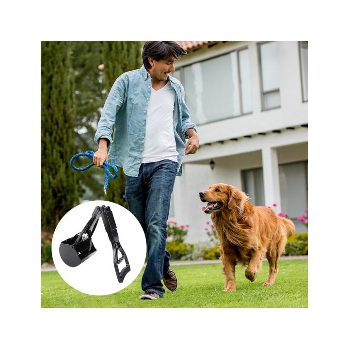 61 cm große Hundekotschaufel, faltbares Werkzeug zum Aufsammeln von Tierabfällen für Hunde und Katzen, hochfester Hundekotgre