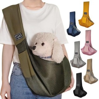 Hundetragetasche für kleine Hunde und Katzen, freihändige Tragetasche für Haustiere, sicheres, atmungsaktives Netzgewebe, Rei