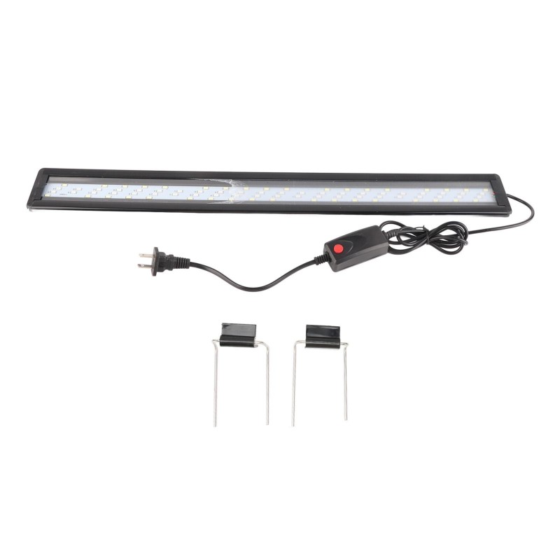 LED-Aquariumlicht, 4 Reihen Perlen, 3 Farbmodi, spritzwassergeschützt, Wärmeableitung, ausziehbare Halterung