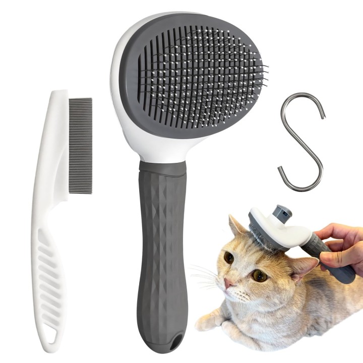 FOily TOily Katzen- und Hundebürste, für langes Haar, heilender Zupfer, Einwegbürste mit einer Bürste, sanft zu den Haaren, f