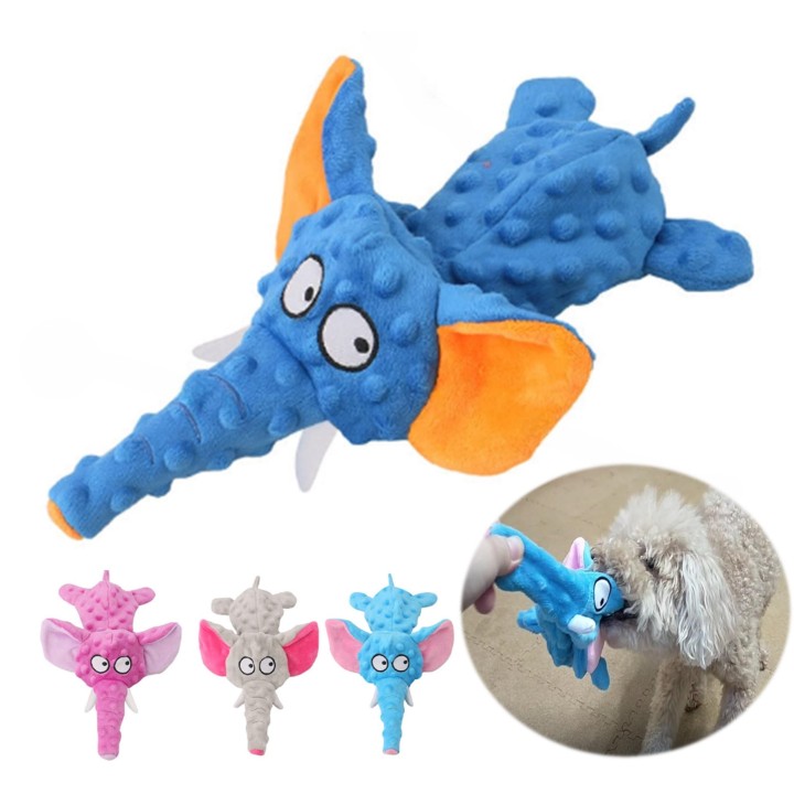 BLUE STARZ 13923 Hundespielzeug Elefant, gefüllt, ultraklein, für kleine Shaka Shaka, Kaustress, Zahnmangel, schwer zu präsen
