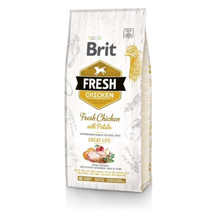 BRIT Fresh chicken with potato adult great life 24 kg (2 x 12 kg)