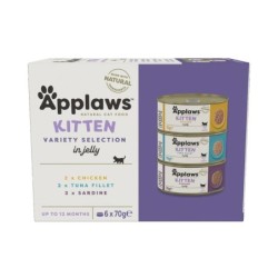 APPLAWS Nassfutter Dose Multipack für junge Katzen 6 x 70 g