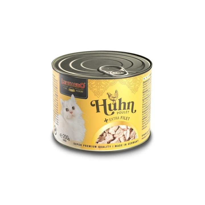 LEONARDO Huhn extra Filet Nassfutter für Katzen 12x200 g