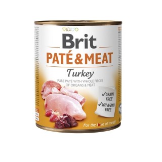 BRIT Pate&Meat turkey 800 g Truthahnpastete für Hunde
