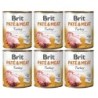 BRIT Pate&Meat turkey 6x800 g Truthahnpastete für Hunde