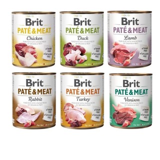 BRIT Pate&Meat Gemischte Geschmacksrichtungen 6x800 g Hundepastete