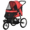 PawHut Hundewagen Hundebuggy klappbar für Hunde & Katzen bis 20 kg Katzenbuggy mit geländegängige Gummiräder Kissen Netzfenst