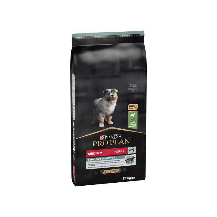 Purina Pro Plan Sensitive Digestion Medium Puppy Hundefutter - Lamm - 12 kg