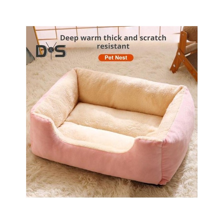 Plüsch-Haustiernest, orthopädisches Hundesofabett für kleine und mittelgroße Hunde, weiche Katzencouch, waschbares Katzen-/We