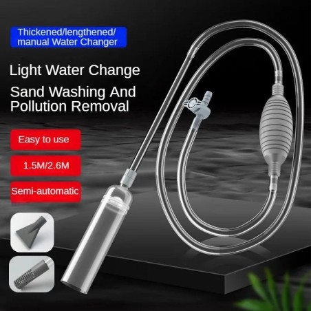 Aquarium-Siphon-Staubsauger, Wasserwechsler für Aquarien, manueller Wasserwechsler, halbautomatischer Aquarienpumpenreiniger