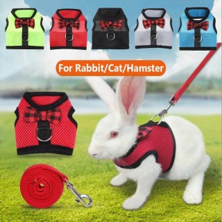 Professionelle Strap Kleine Tiere Harness Kaninchen Leine Kragen Bunny Mesh Brust Hamster Weste L rosa