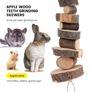 Kauspielzeug aus natürlichem Holz für Hamster, Kaninchen, kleine Haustiere, Chinchillas, Meerschweinchen, Eichhörnchen, Zahnk