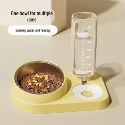 Haustier-Doppelnapf: Automatischer Wasser- und Futternapf für Katzen und Hunde, geneigtes Design für einfaches Füttern. Small