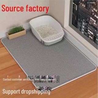 Waschbare, rutschfeste doppellagige EVA-Katzenstreumatte – Spritzwassergeschützte Katzenscheuermatte für Katzentoiletten 30x3