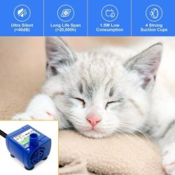 Mini-Haustier-Ersatz-Wasserbrunnenpumpe, tauchfähiger Trinkbrunnen für Hunde und Katzen 1Pc